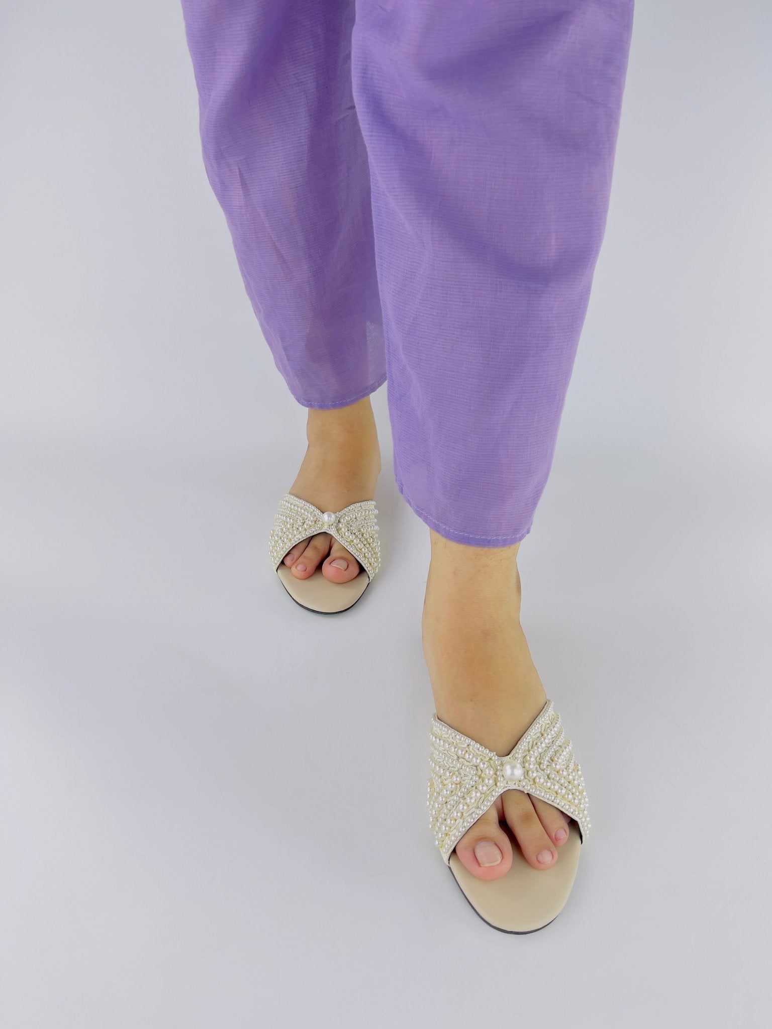 Pearl Fawn Flats Slipper (11005) - Spunkz