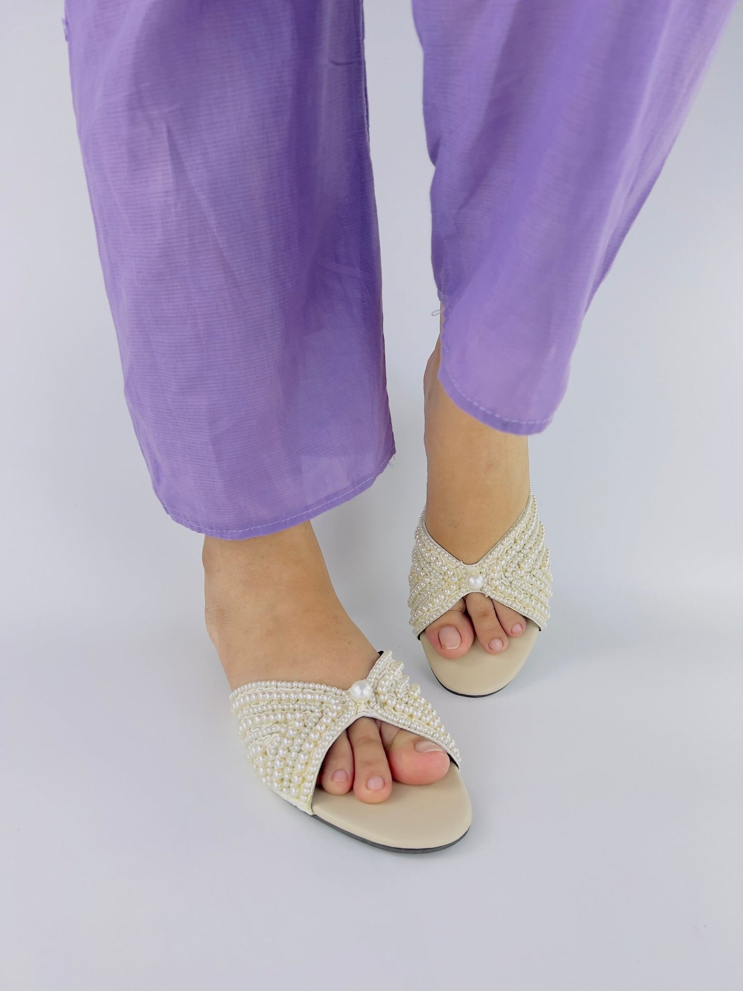Pearl Fawn Flats Slipper (11005) - Spunkz