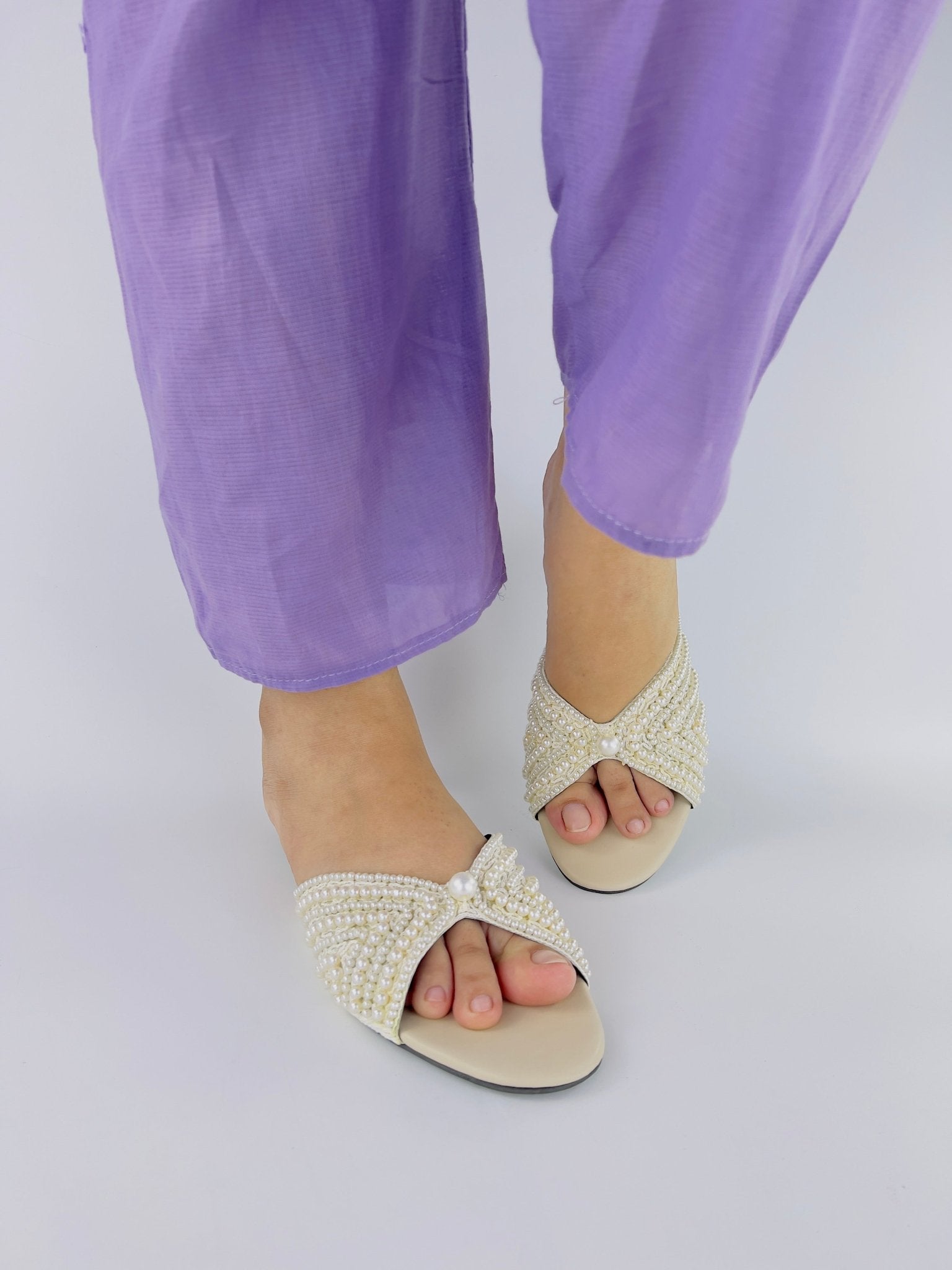 Pearl Fawn Flats Slipper (11005) - Spunkz
