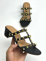 Rockstud Sandal Black - Spunkz