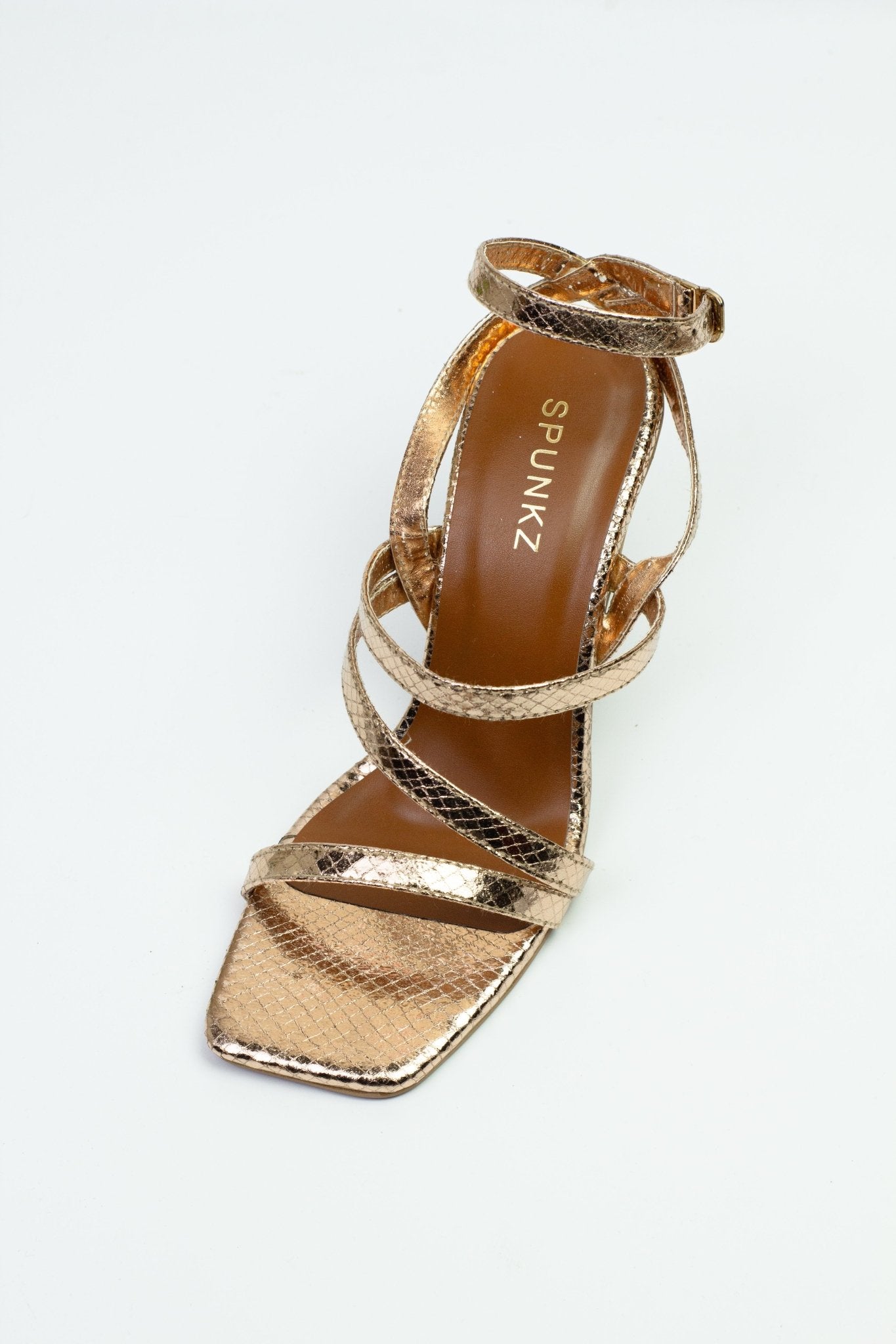 Orla Rose Gold Heels (11053) - Spunkz