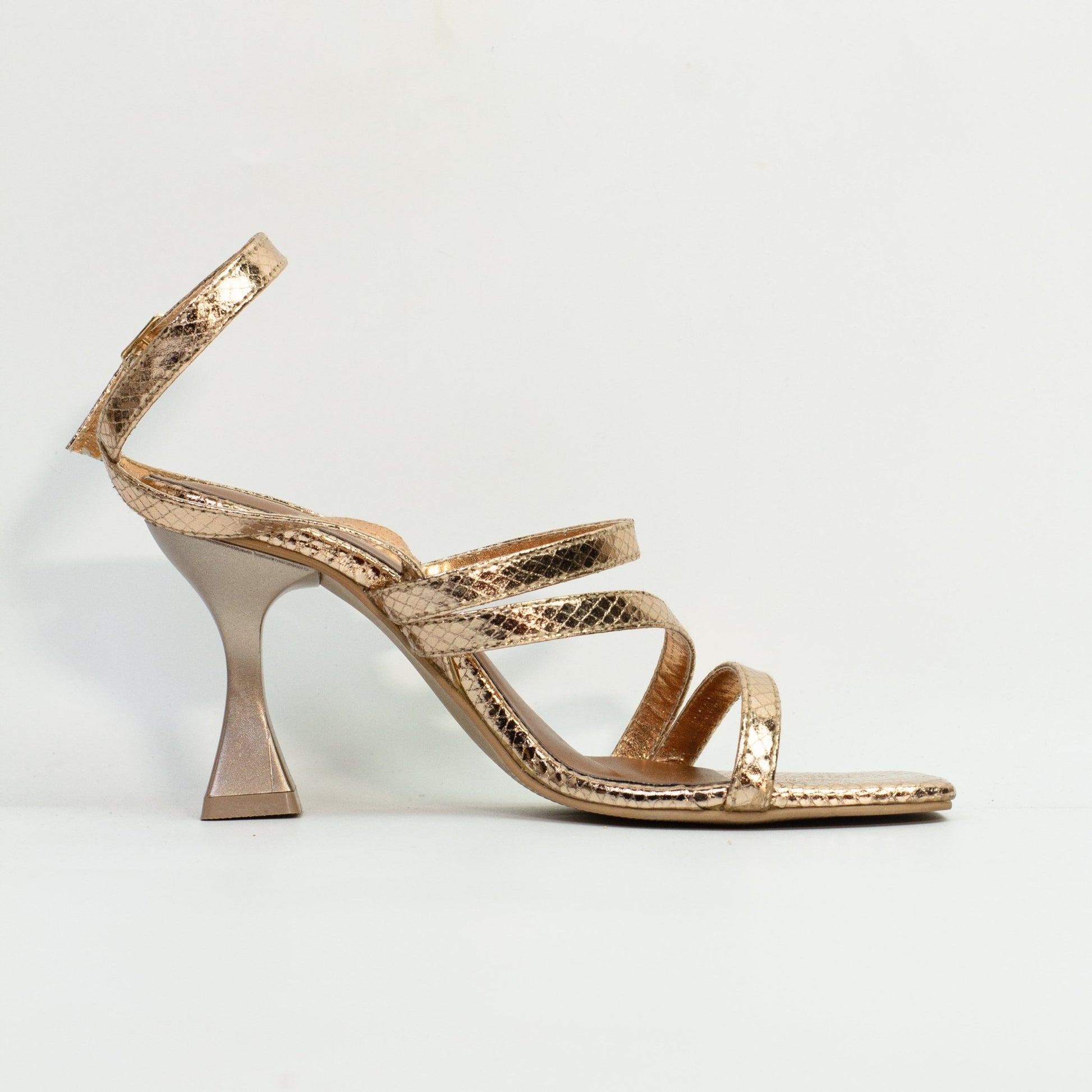 Orla Rose Gold Heels (11053) - Spunkz