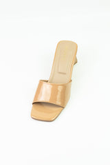 Beige Block Heel Sandals - Spunkz