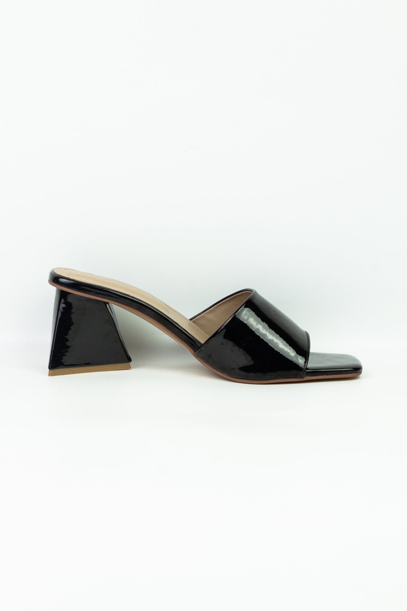 Black Block Heel Sandals - Spunkz