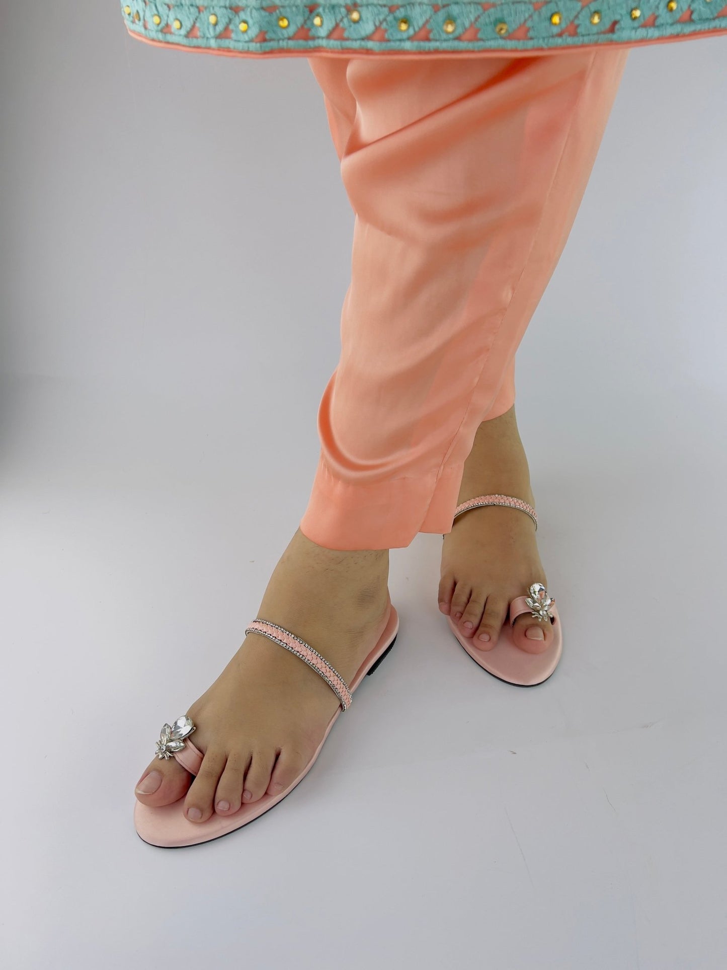 Ember Pink Flat Sandals (11025) - Spunkz
