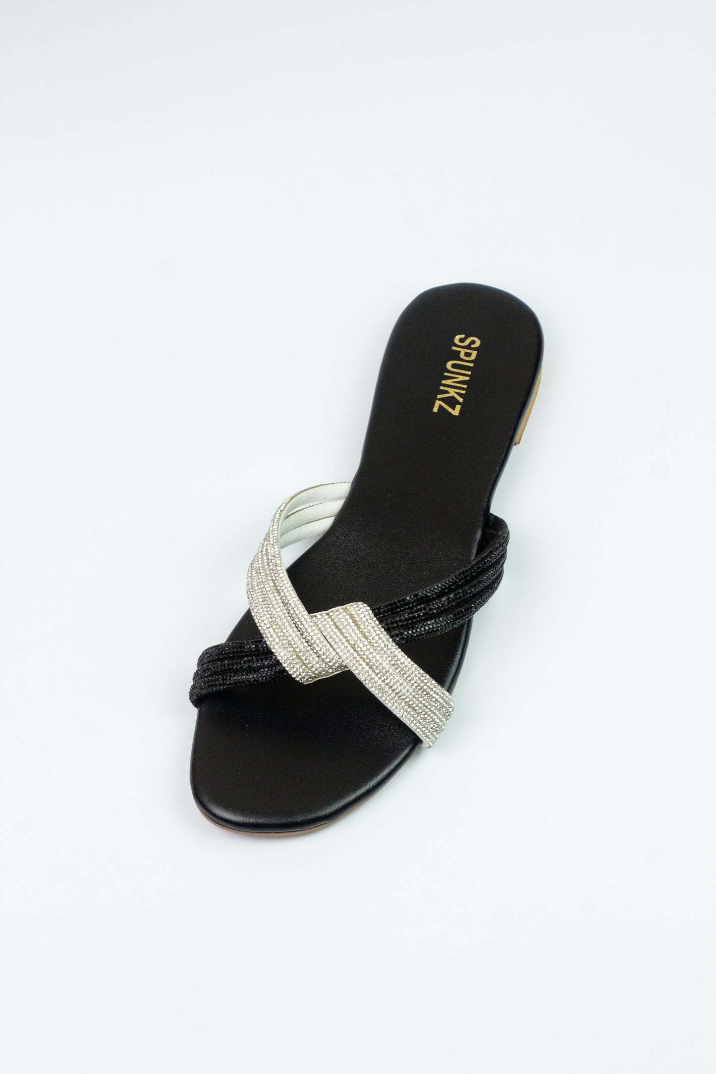 Silver Black Knot Slippers - Spunkz
