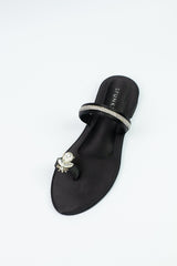 Black Bee Flat Slippers (11025) - Spunkz