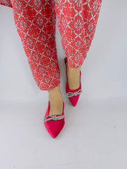 Bow - Tie Pink Flats (11015) - Spunkz