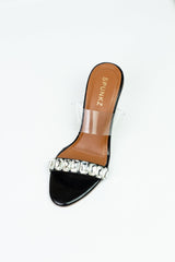 Crystal Heels Black (11019) - Spunkz