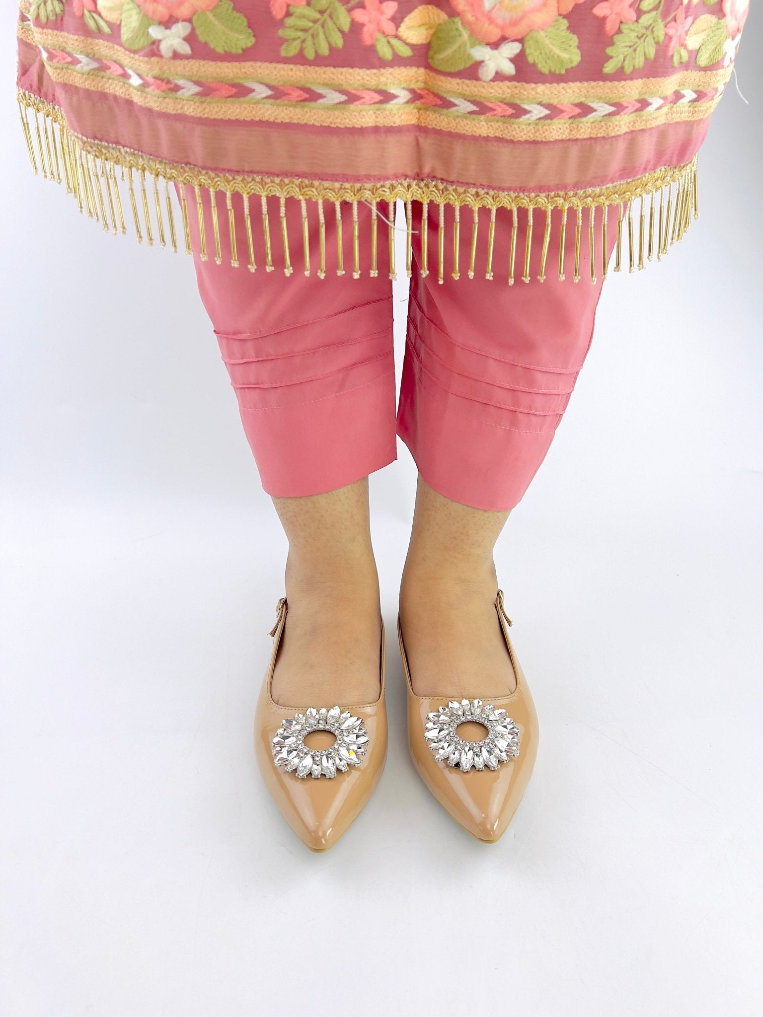Nude Slingback Flat Pumps (11003) - Spunkz
