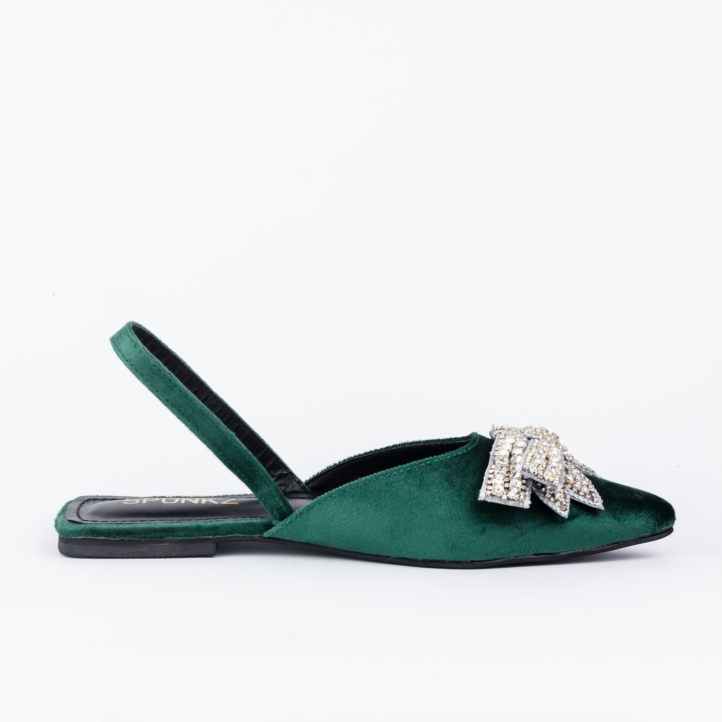 Green Slingback Mules Shoes (12000) - Spunkz