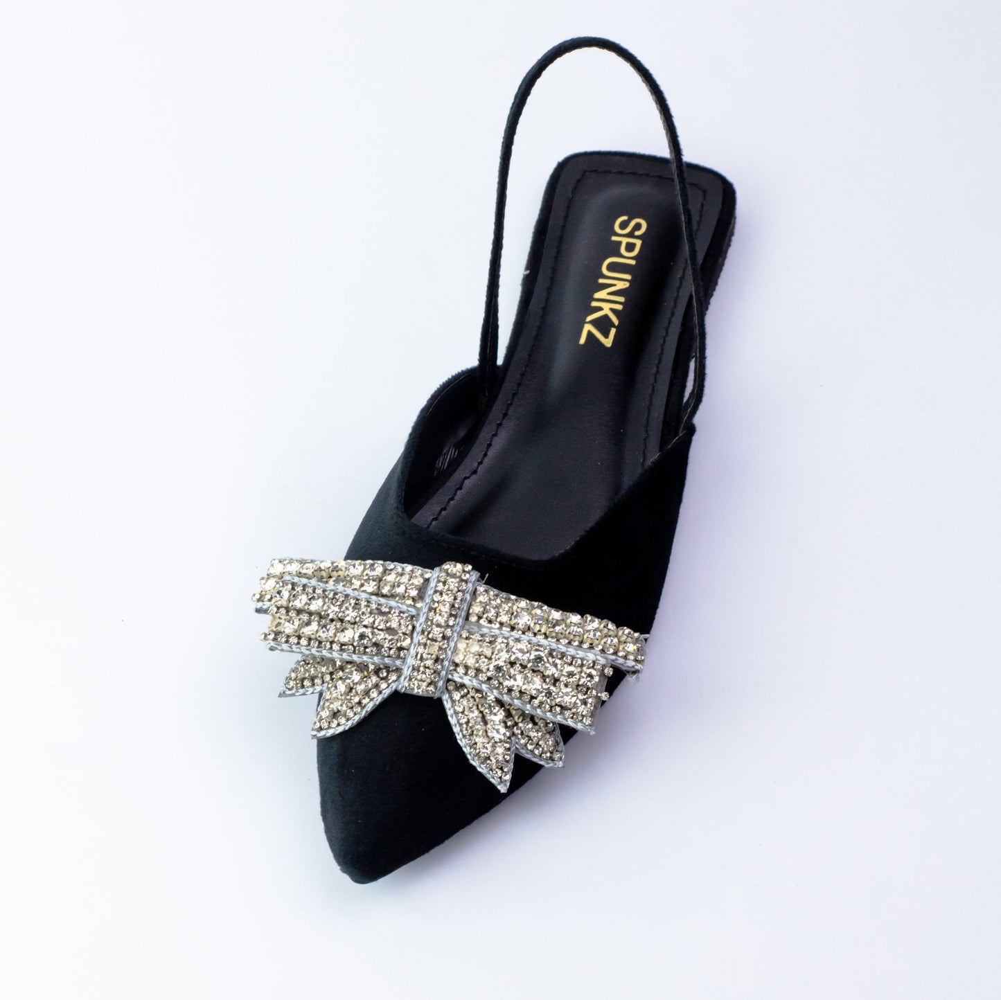 Black Slingback Flat Shoes (12000) - Spunkz