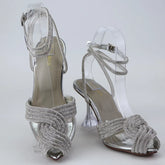 Rhinestone Ankle Strap Heels 919871