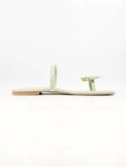 Floral Green Slippers (11014) - Spunkz