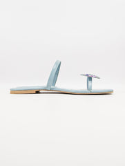 Floral Blue Slippers (11014) - Spunkz