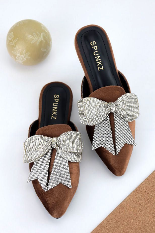 Annabel Brown Mule Shoes (11029) - Spunkz
