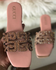 Sofia Flat Sandals (Peach)