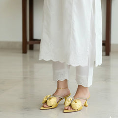 Fluffy bow heels 90388
