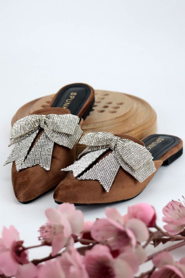 Annabel Brown Mule Shoes (11029) - Spunkz