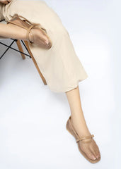 Fishnet Beige Ballet Pumps 90033