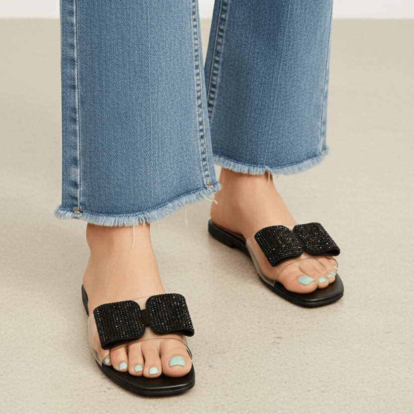 Black Slippers (11056) - Spunkz