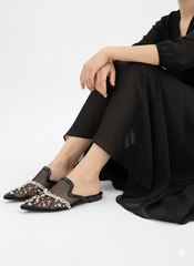 Roshan Black Mules