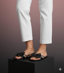 Black Sunshine Flat Slippers