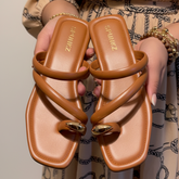 Brown Slip On Slides