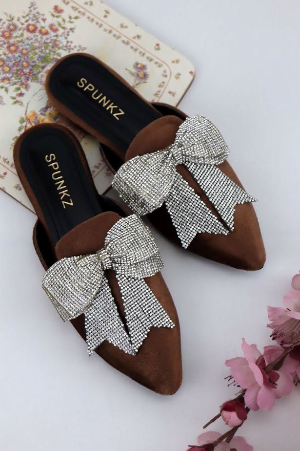 Annabel Brown Mule Shoes (11029) - Spunkz