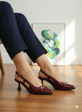 Burgundy Patent Heels
