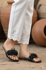 Lilico black Flat Slides (11060) - Spunkz