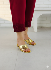 Golden Crocs Sandals (11028)