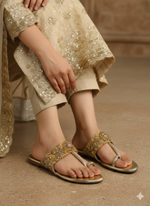 kolhapuri chappal (Golden)