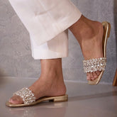 Zzara Gold Slippers