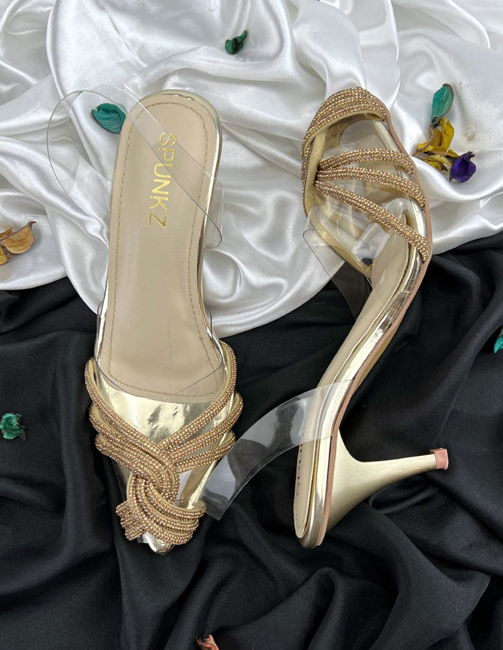 Diva Pointed Toe Bling Rhinestone-embellished Twisted Sandals - Spunkz