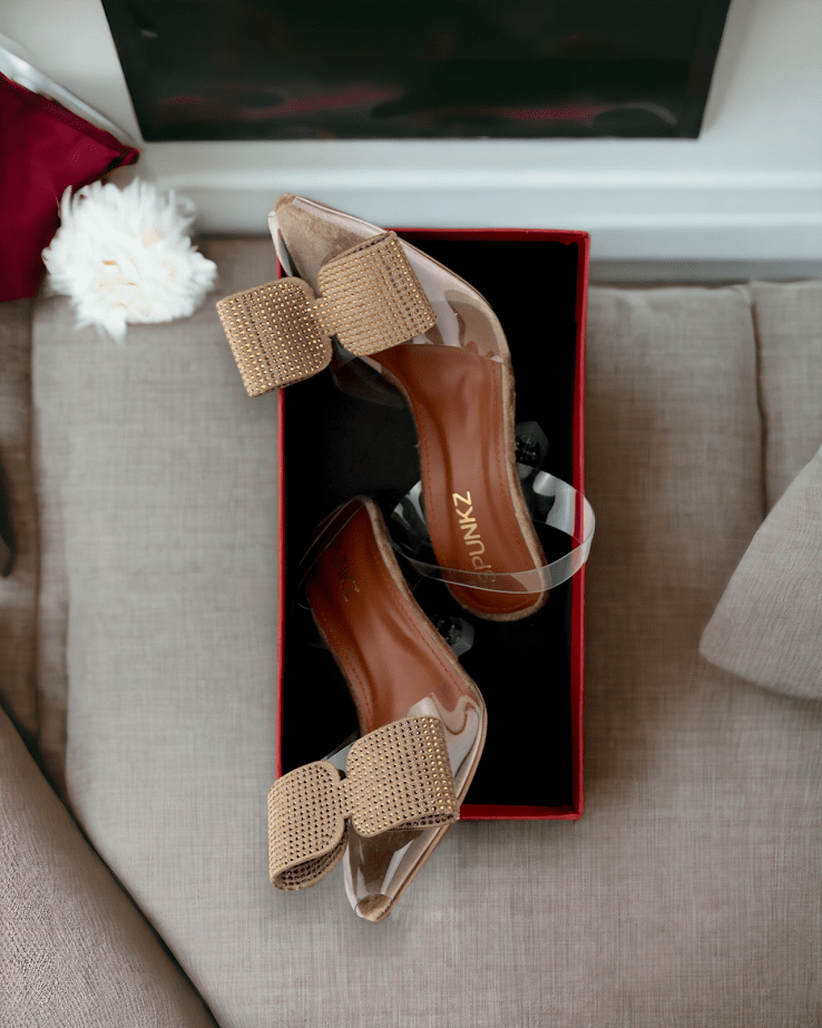 Romeo Gold Cinderella Heels Shoes (11085) - Spunkz