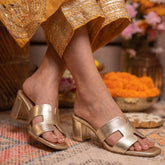 H Style Block Heel Sandals 90014