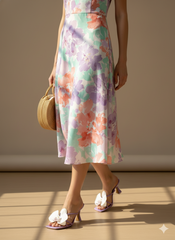 Haania Lilac Floral Heels