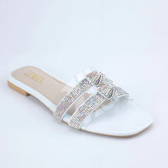 Rhinestone Strap Knot Flats 99548