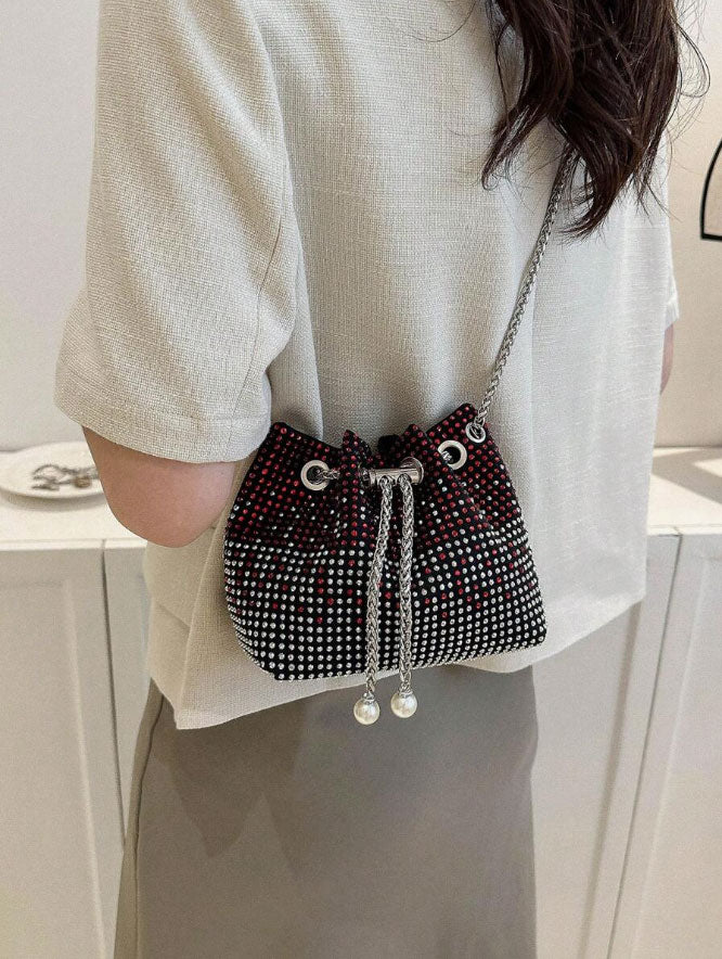 Rhinestone Bucket Bag - Spunkz