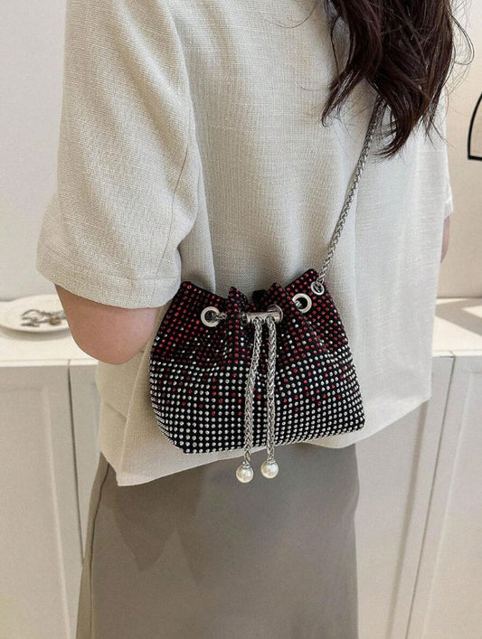 Rhinestone Bucket Bag - Spunkz