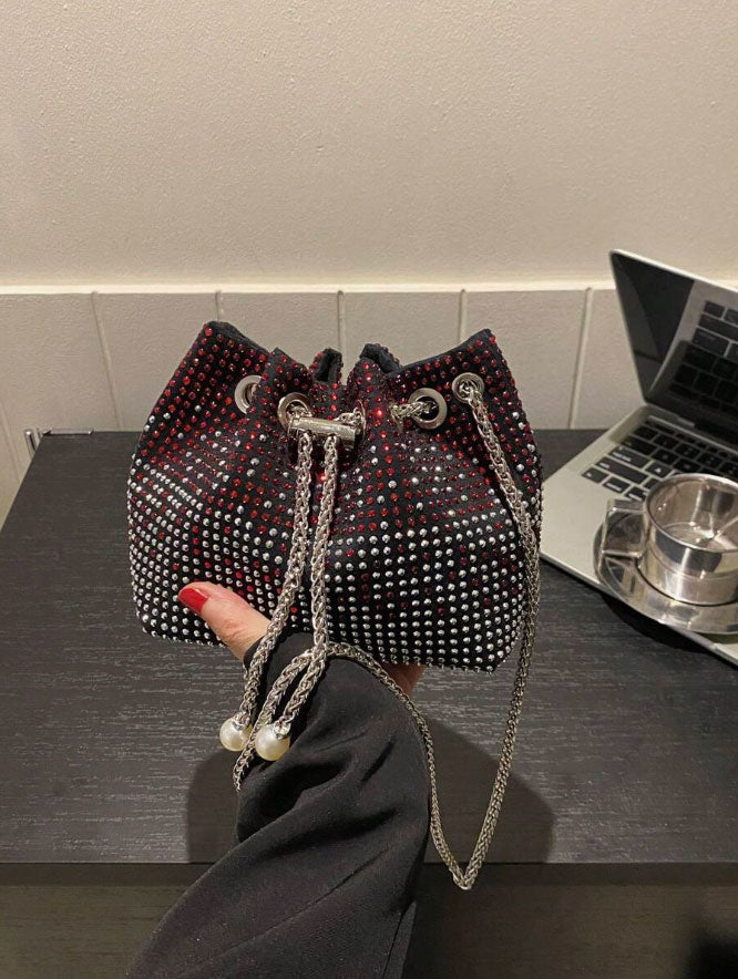 Rhinestone Bucket Bag - Spunkz