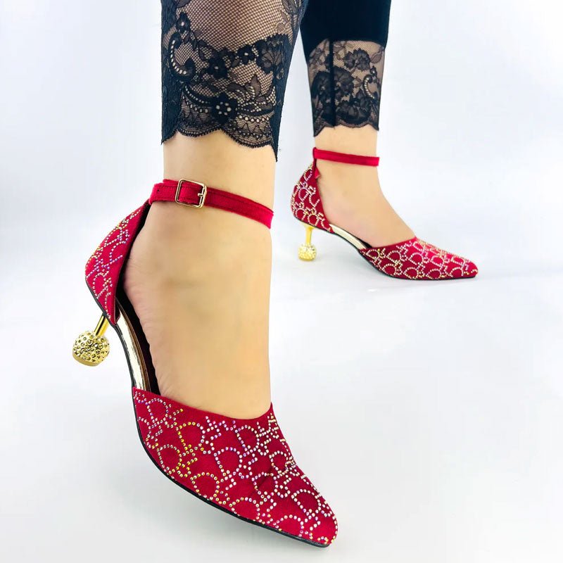 Maroon Diamond Heels - Spunkz