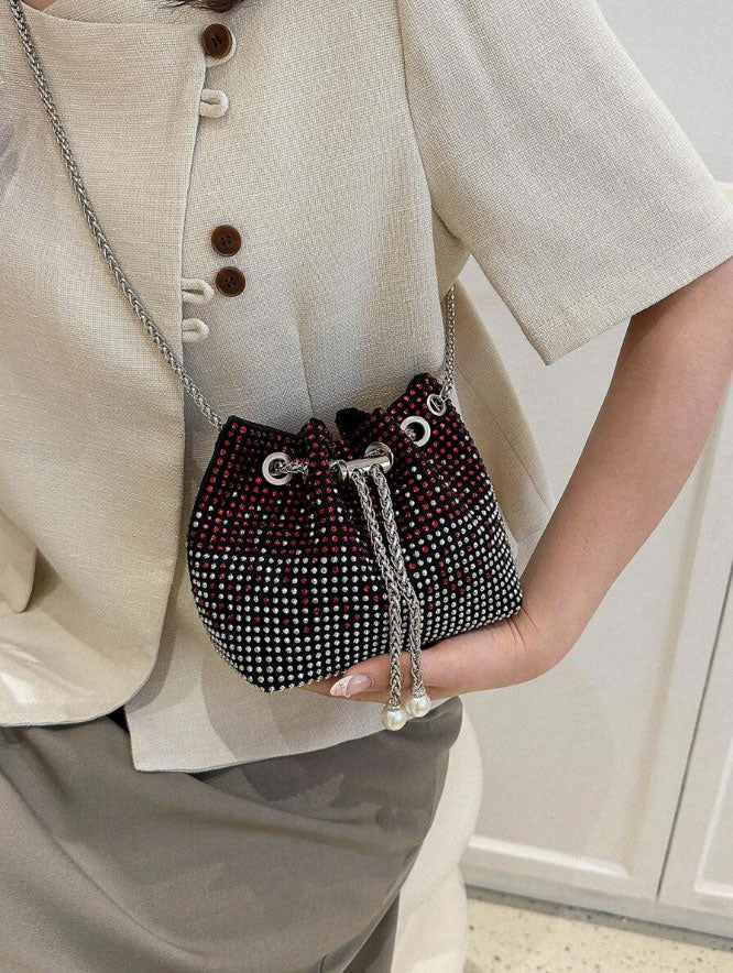 Rhinestone Bucket Bag - Spunkz