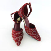 Maroon Diamond Heels - Spunkz