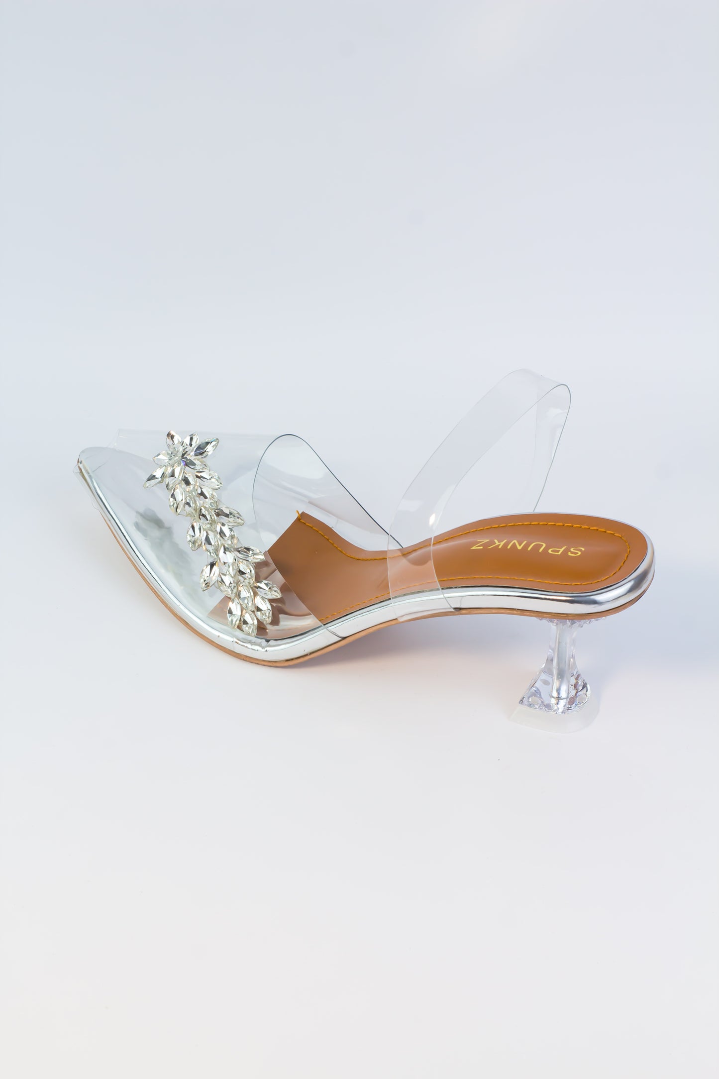 Marina Rhinestone Embellished Slingback Heel - Spunkz
