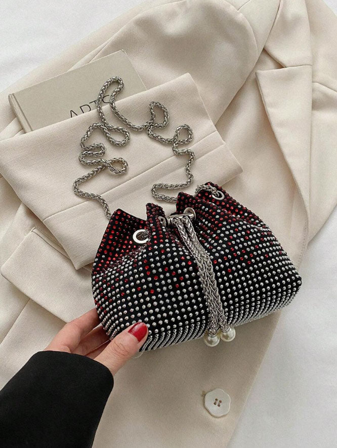 Rhinestone Bucket Bag - Spunkz