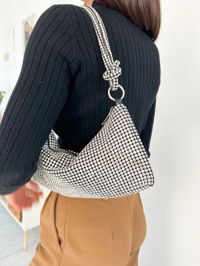 Silver Rhinestone Bag - Spunkz