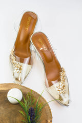 Rosie Slingback Gold Heel - Spunkz