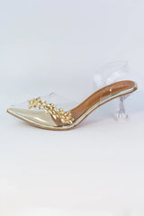 Rosie Slingback Gold Heel - Spunkz